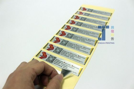 Silver Gold Metallic Sticker Labels UV Resistant