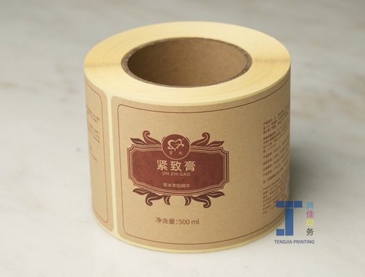 OEM Personalised Kraft Paper Sticker Label With Matte Lamination