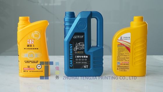 Blowing Bottle In Mould Labels Engine Oil Bottle Sticker Low Static