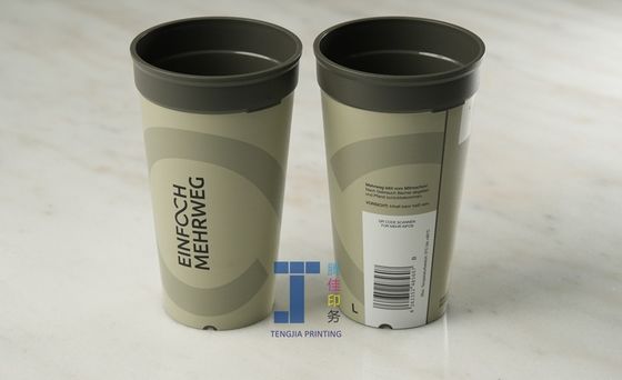 Customization Inmould Label Milk Tea Plastic Cup Label No Wrinkles