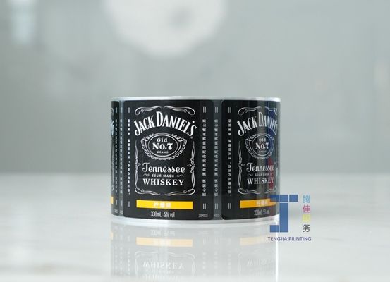 Permanent Adhesive Personalised Wine Sticker Label Spirit Bottle Labels In Rolls
