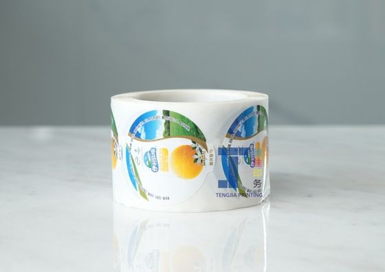 OEM Food Safety Seal Stickers UV Coating Surface Finish Sticky Label Roll