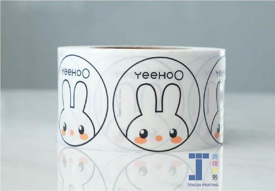 OEM Round Shape Sticker Label Flexo Printed Cosmetic Packaging Labels