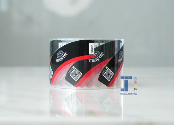 Oval Fanfold Readable Transparent Film Labels Custom Clear Vinyl Stickers