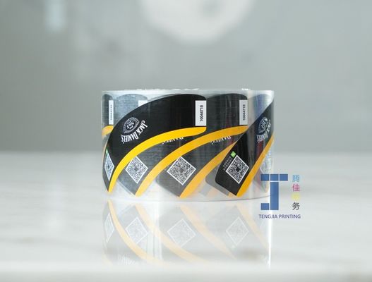 Waterproof Printed Transparent Labels Circle Visible Tags For Food Packaging