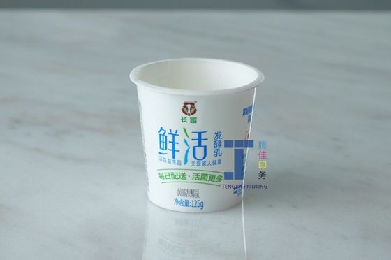 Orange Peel In Mould Labels Plastic Ice Cream Tub Labels Offset Printed