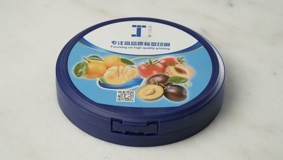 Customized PP PE In Mould Labels For The Cap Of Milk Powder Can