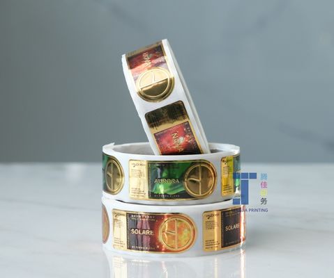 Roll Sheet Packaging Embossed Sticker Labels